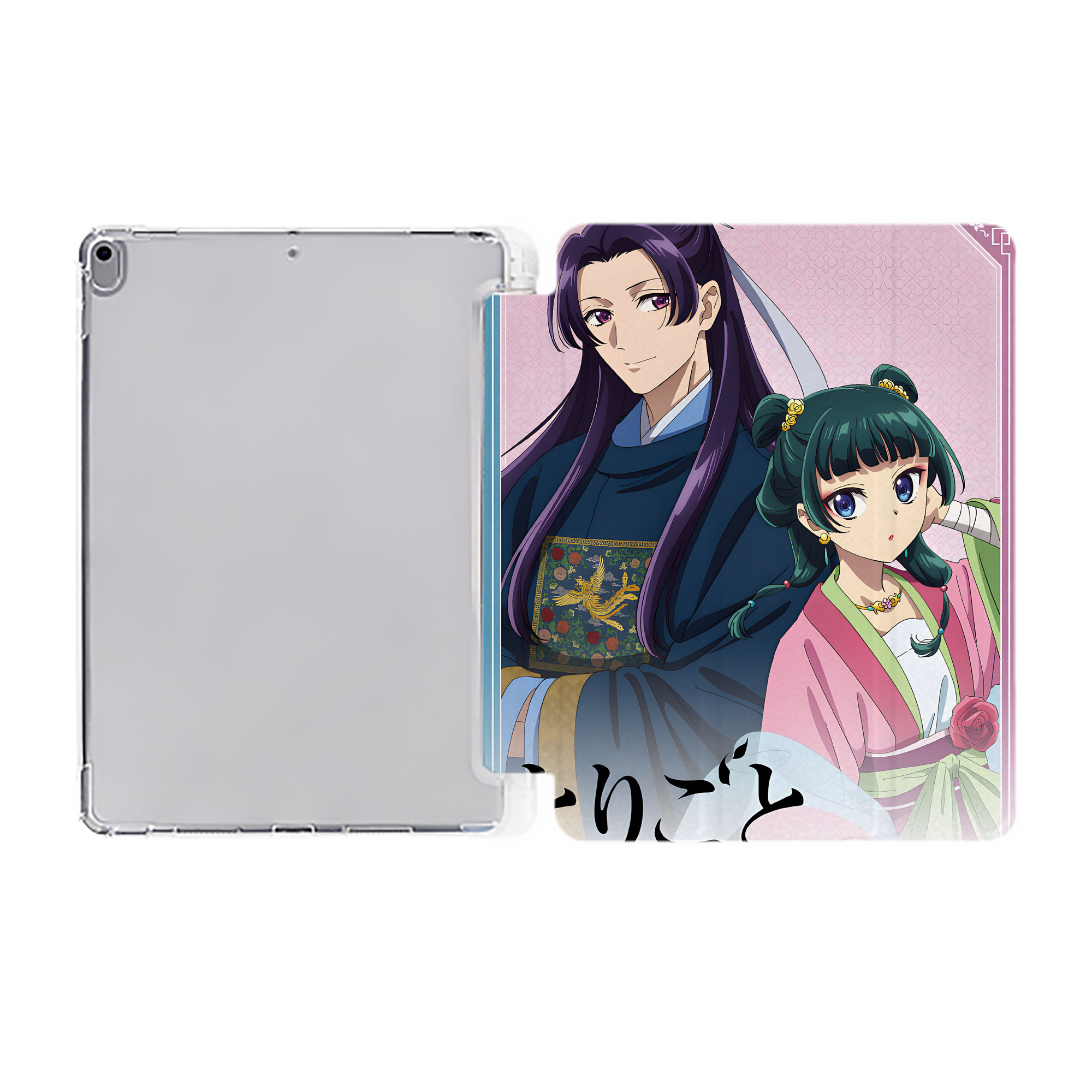 （画像用） 薬屋のひとりごと The Apothecary Diaries IPad ケース ペン収納付き 三つ折りスタンド PUレザー×シリコン 対応機種9.5/10.5/10.9インチ